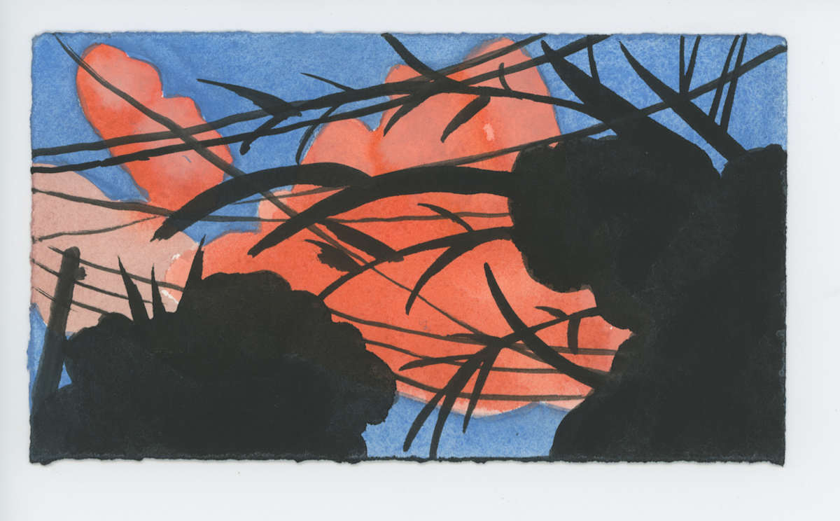 The Sunset and Power Lines, #1685, Image 1.