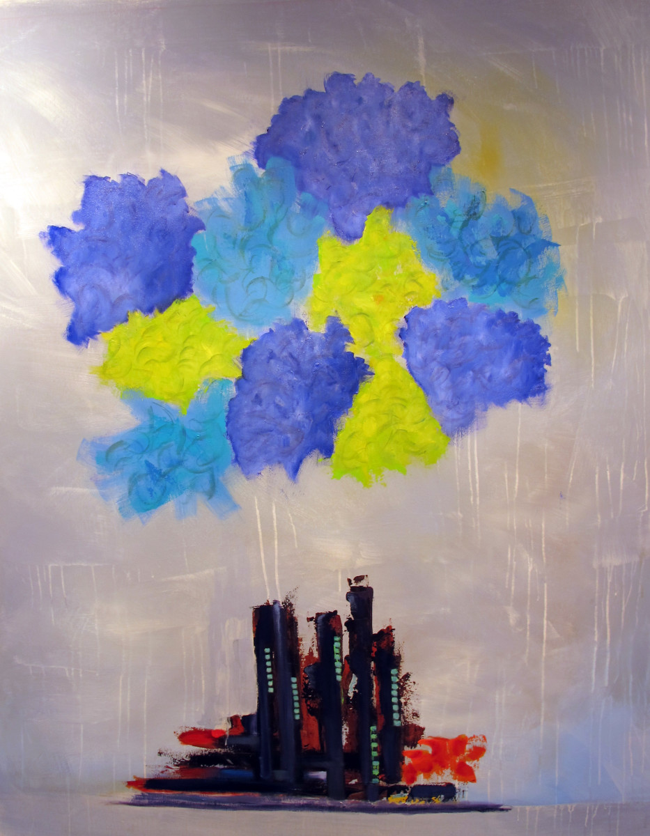 Blue Floral by Clemente Mimun 