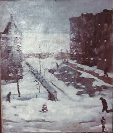 Trudging in the Snow by Tunis Ponsen, Image 1.