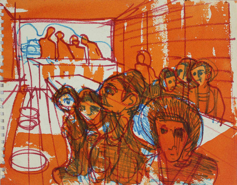 Untitled - Crowd at Table, Image 1.