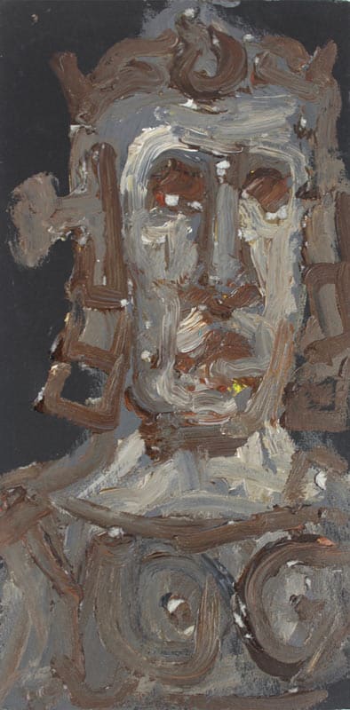 Untitled - Portrait of Woman (Brown & Gray), Image 1.