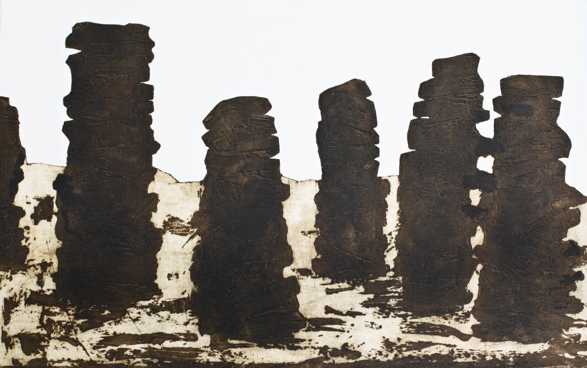 Turf Castles by Pamela de Brí  Image: Fine Art Prints, Collograph limited edition of 8
