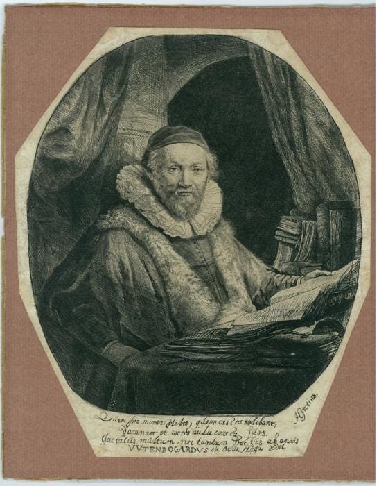 Jan Uytenbogaert, Preacher of the Remonstrants by Harmenszoon Van Rijn Rembrandt 