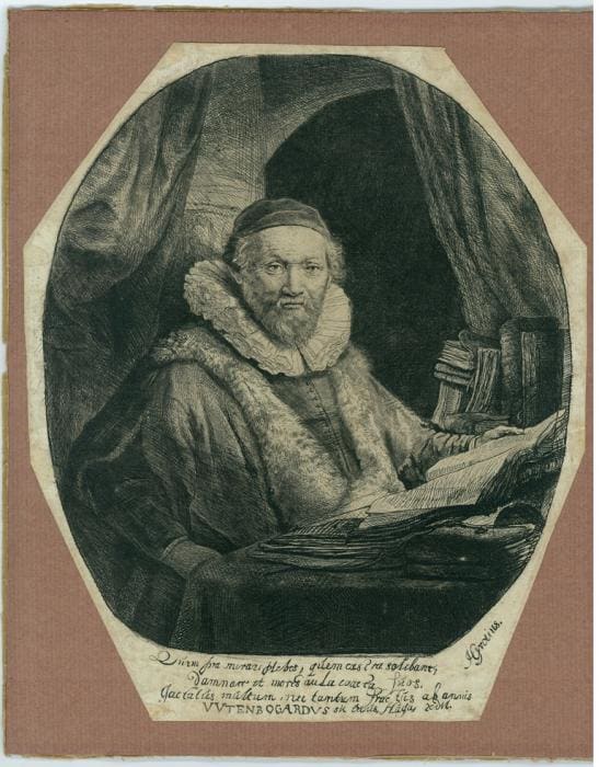 Jan Uytenbogaert, Preacher of the Remonstrants by Harmenszoon Van Rijn Rembrandt, Image 1.