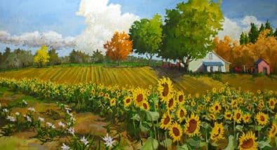 Field of Sunflowers by Joseph Cave 