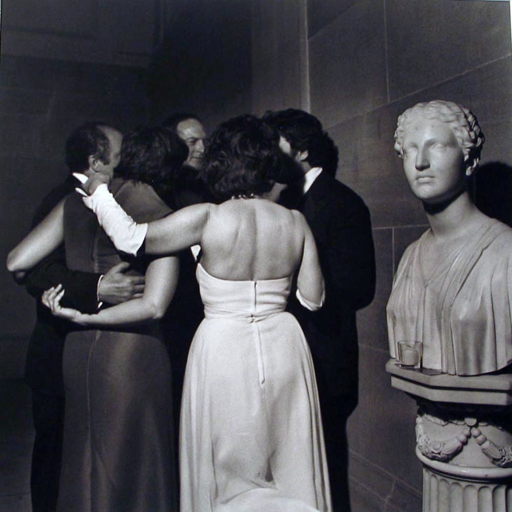 Elegant Group and Statue, Washington, DC, Social Context by Larry Fink 