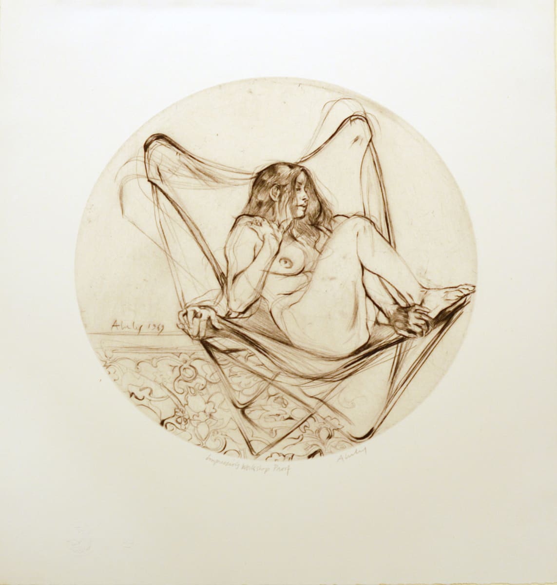 Woman in Butterfly Chair by Sigmund Abeles 