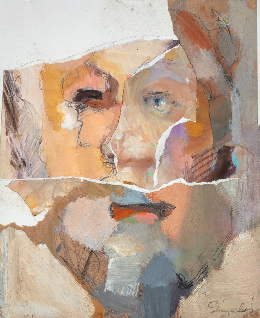 Torn Face 4 (with white corner) by James Singelis 