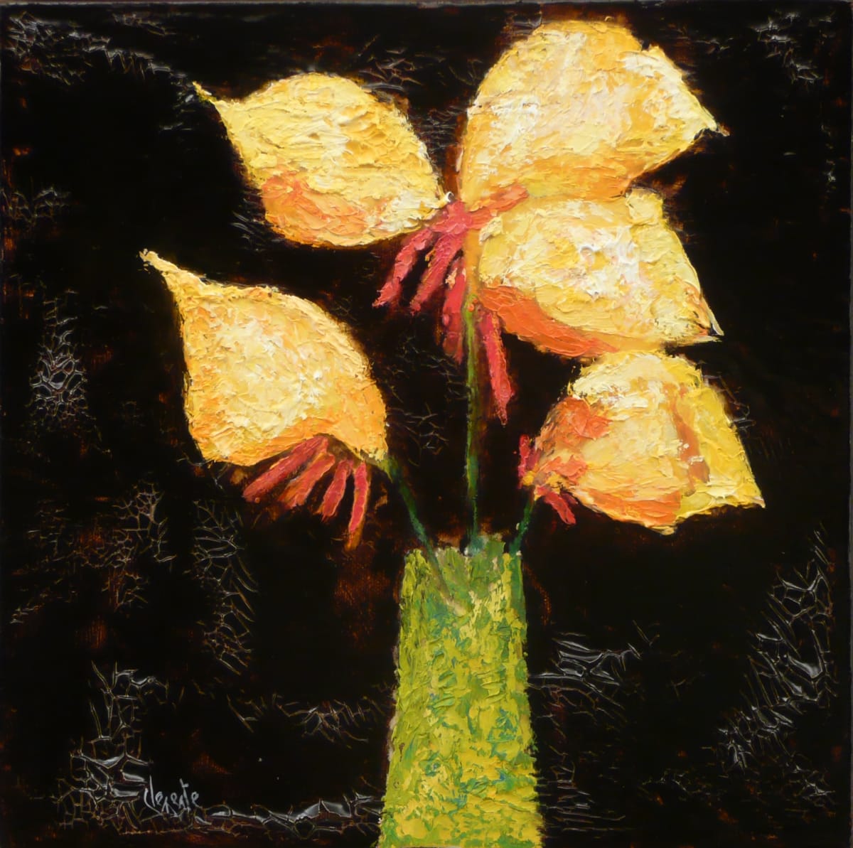 Flower with Vase by Clemente Mimun 
