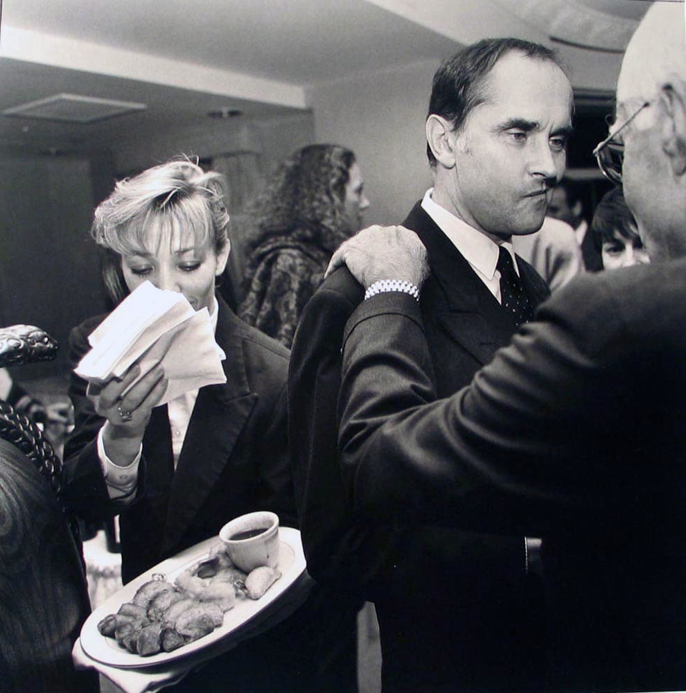 Sneer and Waitress, Los Angeles, Social Context by Larry Fink 