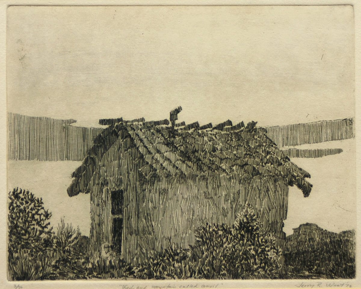 Shed and Mountain Called Anvil by Jerry West, Image 1.