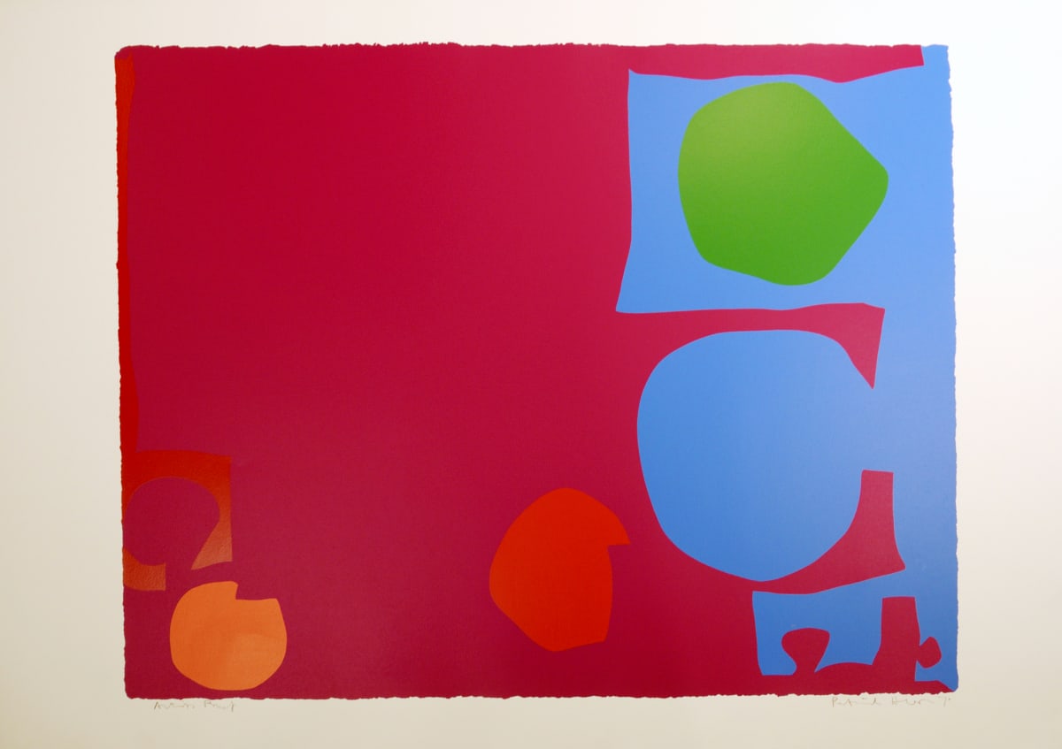 Three Reds in Magenta and Green in Blue by Patrick Heron 