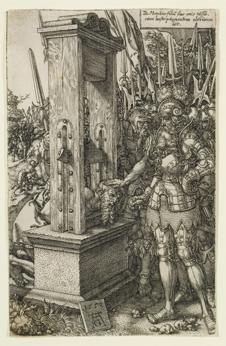 Titus Manlius Having His Son Beheaded by Heinrich Aldegrever 