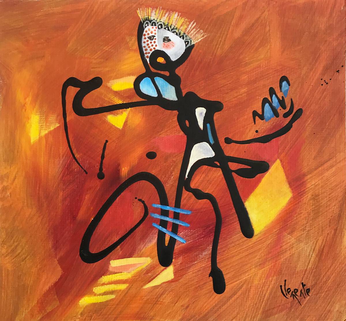African Prince on Orange by Clemente Mimun, Image 1.