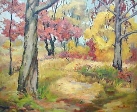 Red and golden leaves by Tunis Ponsen, Image 1.