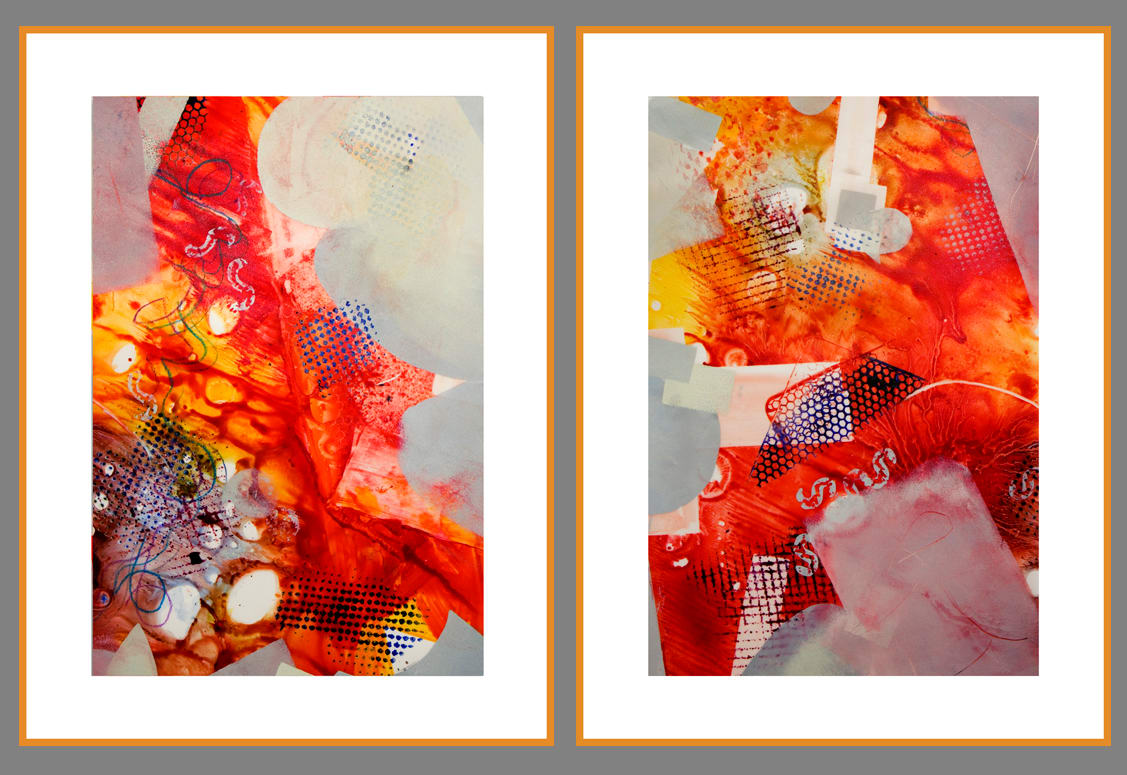 United (diptych) - Each section is 24" X 18" by April Rimpo 