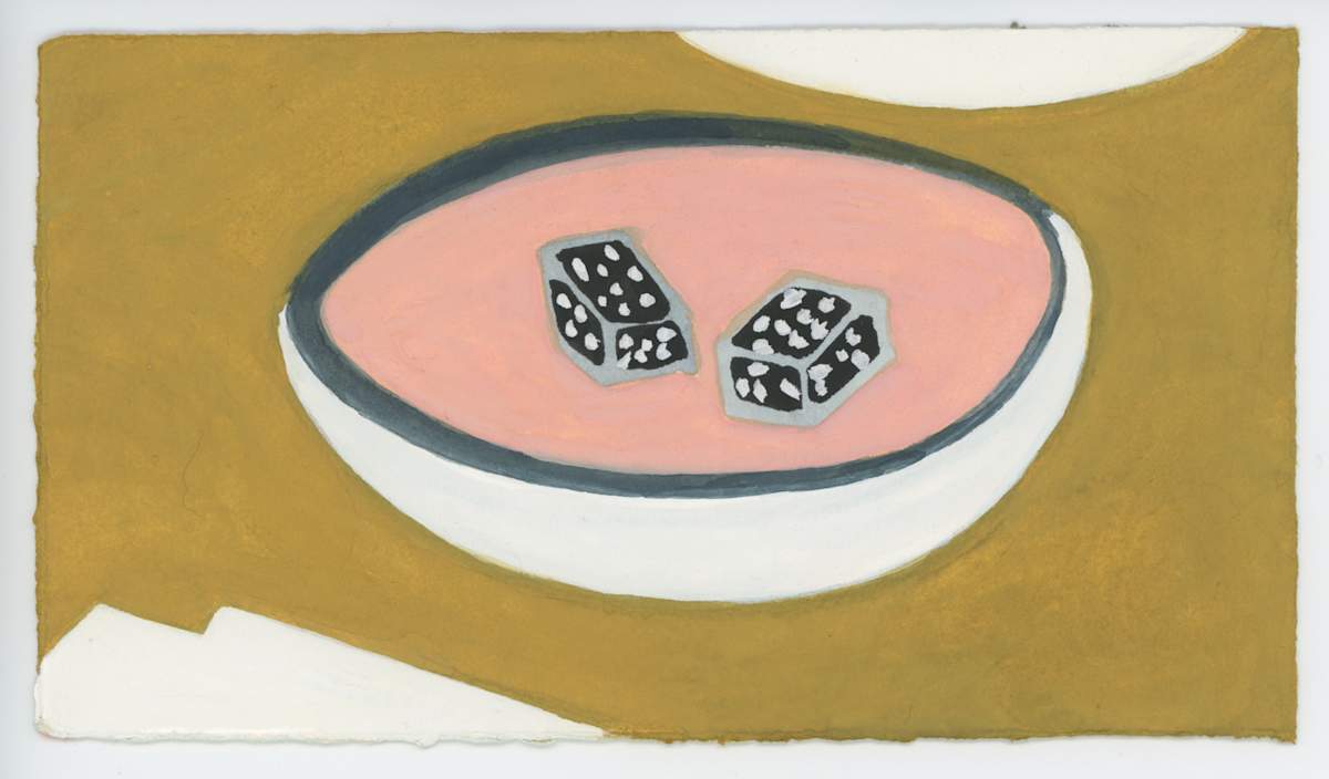 A Bowl and Carob Cubes, #1562, Image 1.