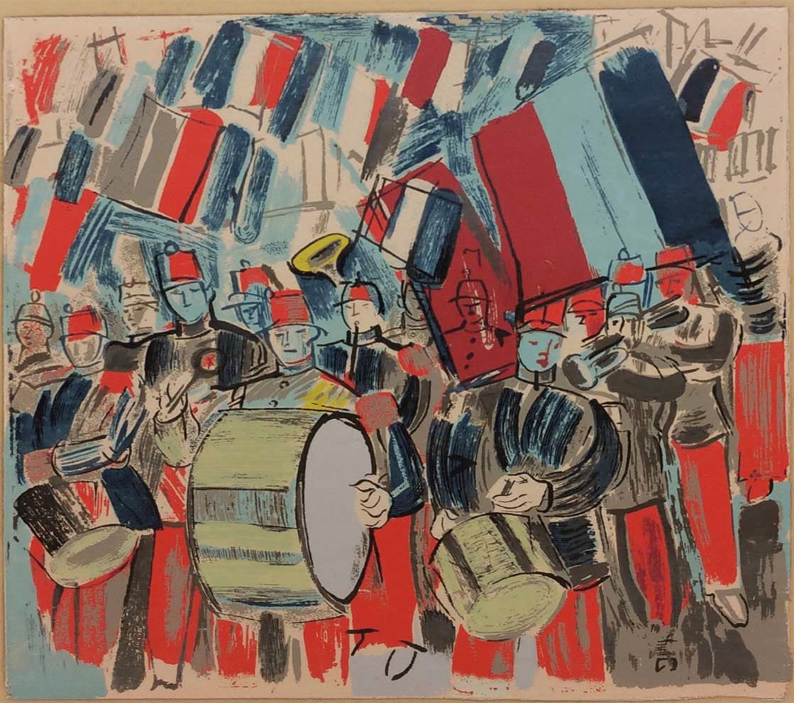 La fanfare, 14 juillet défilé militaire by Raoul Dufy 
