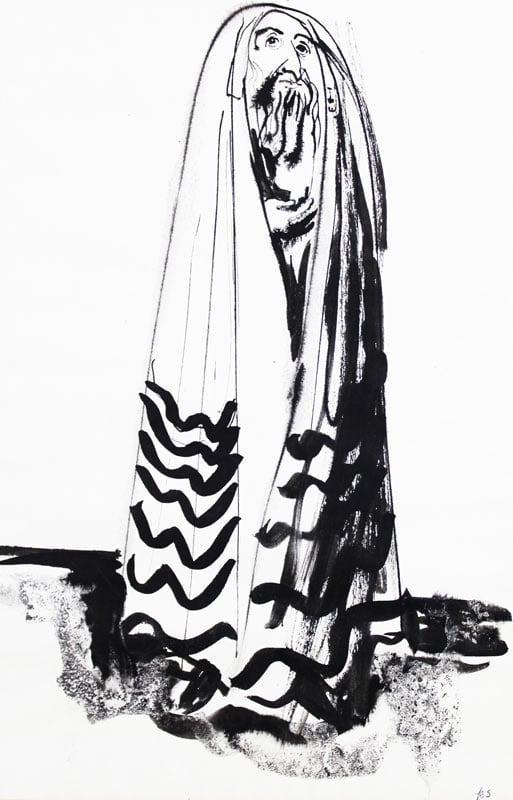 Standing Rabbi by Leopold Segedin, Image 1.