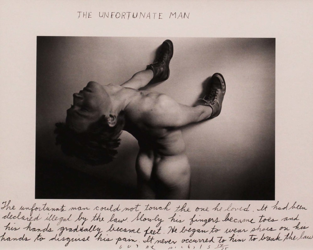 The Unfortunate Man Who Could Not Touch the One He Loved by Duane Michals 