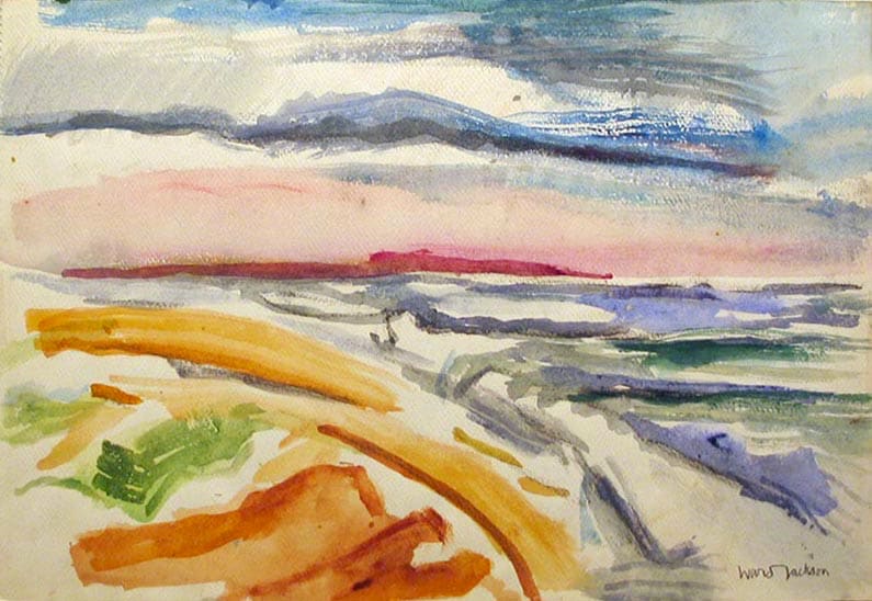 Red Rose Sky and Blue Sea by Ward Jackson, Image 1.