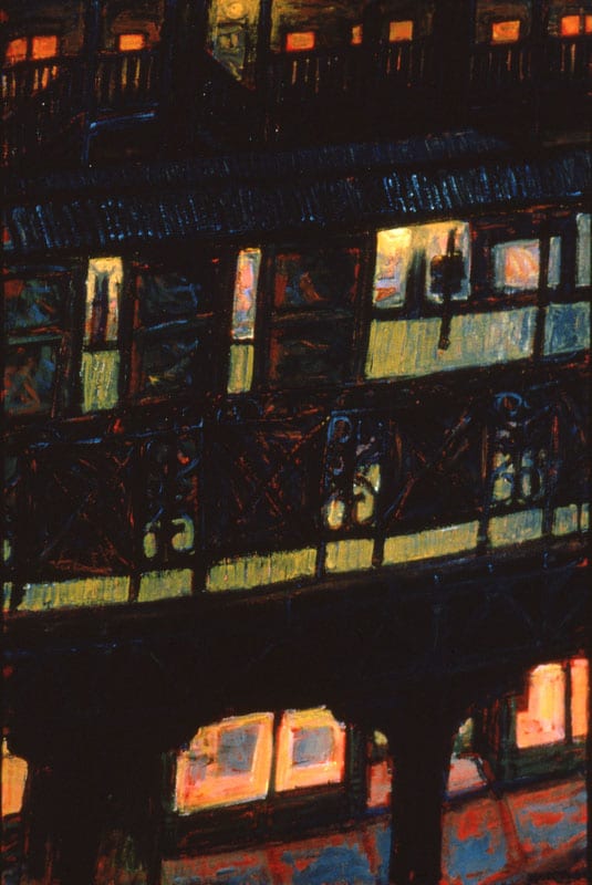 El Platform Remembered IX by Leopold Segedin 