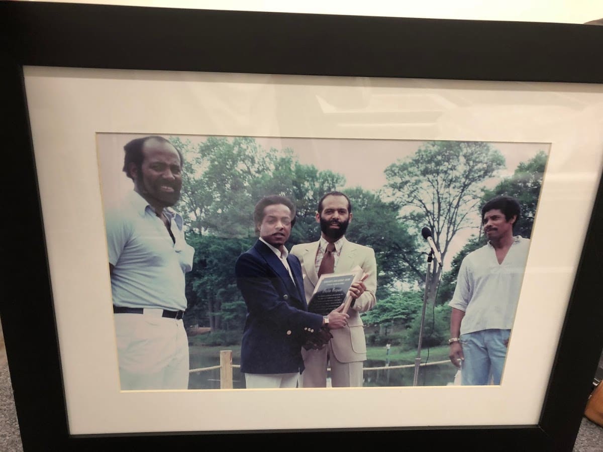 John Eaton, Peabo Bryson, Former Fulton County Commission Chair Michael Lomax and John Riddle by Jim Alexander 