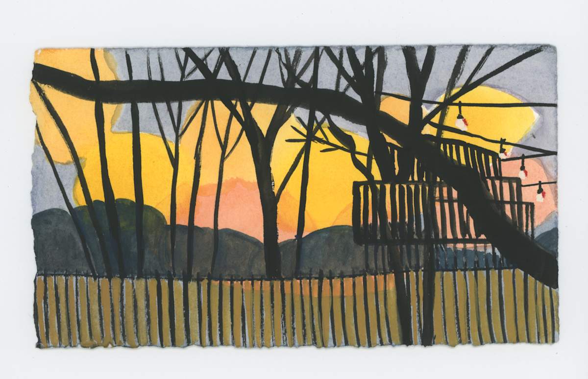 View of the Pink Sky this Morning, #1862, Image 1.