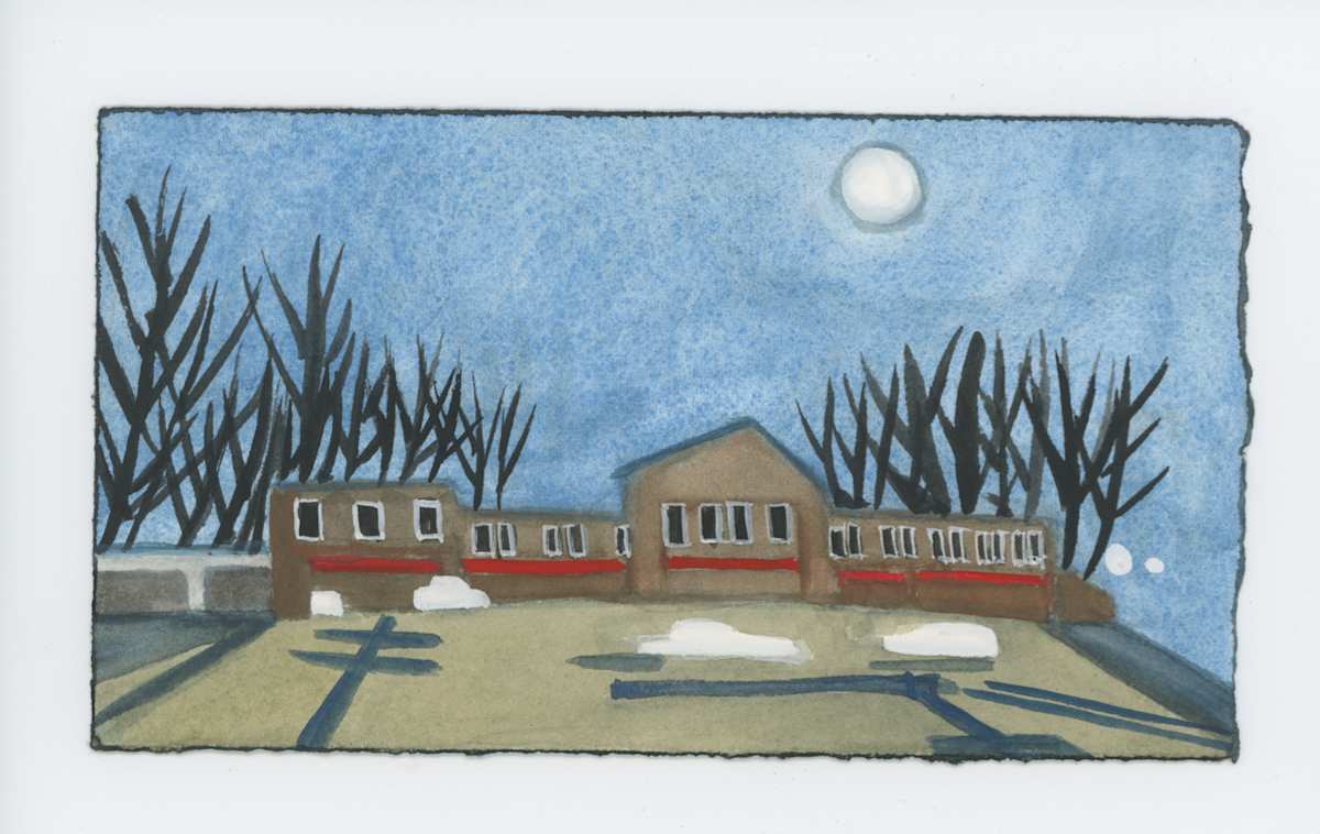 The Moon Over the Shopping Center at Sunset, #1881, Image 1.