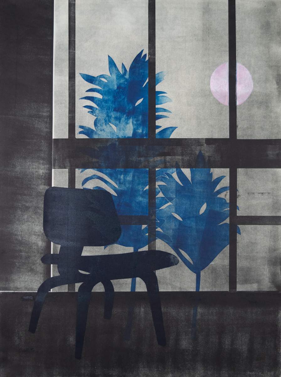 Throught the Window: Pink Moon by Regina Stadnik 