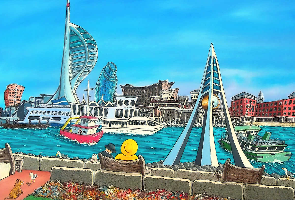 Eb & Flo - On the Waterfront by Al Warner  Image: Full Image.
Signed prints available soon