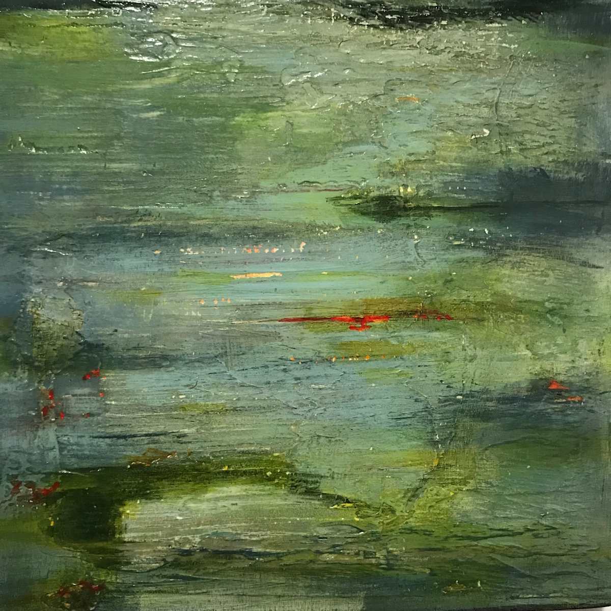 Surface Calm by Lorraine Udell  Image: The pond in spring 