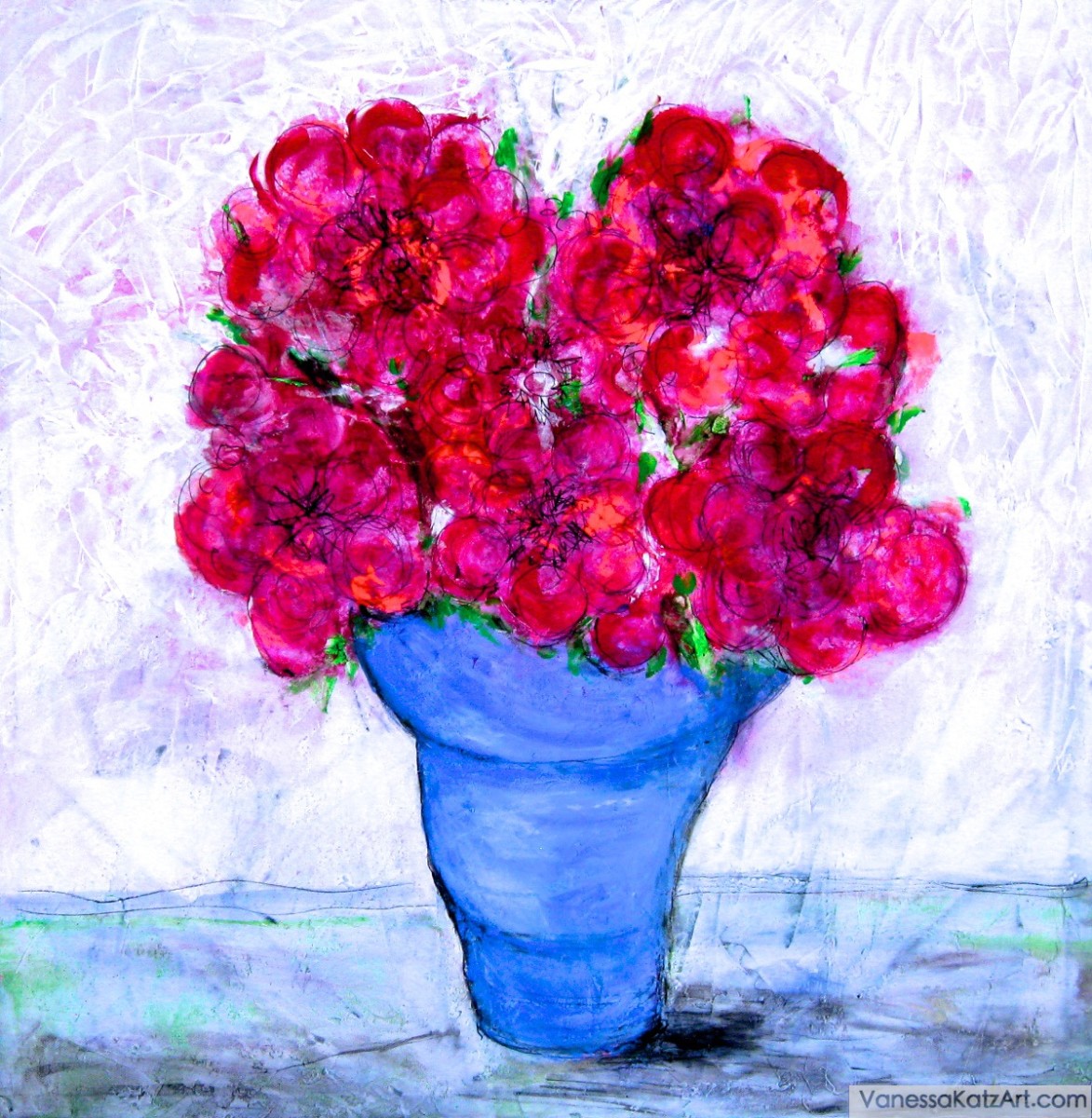 Happy Day - Original canvas by Vanessa Katz 