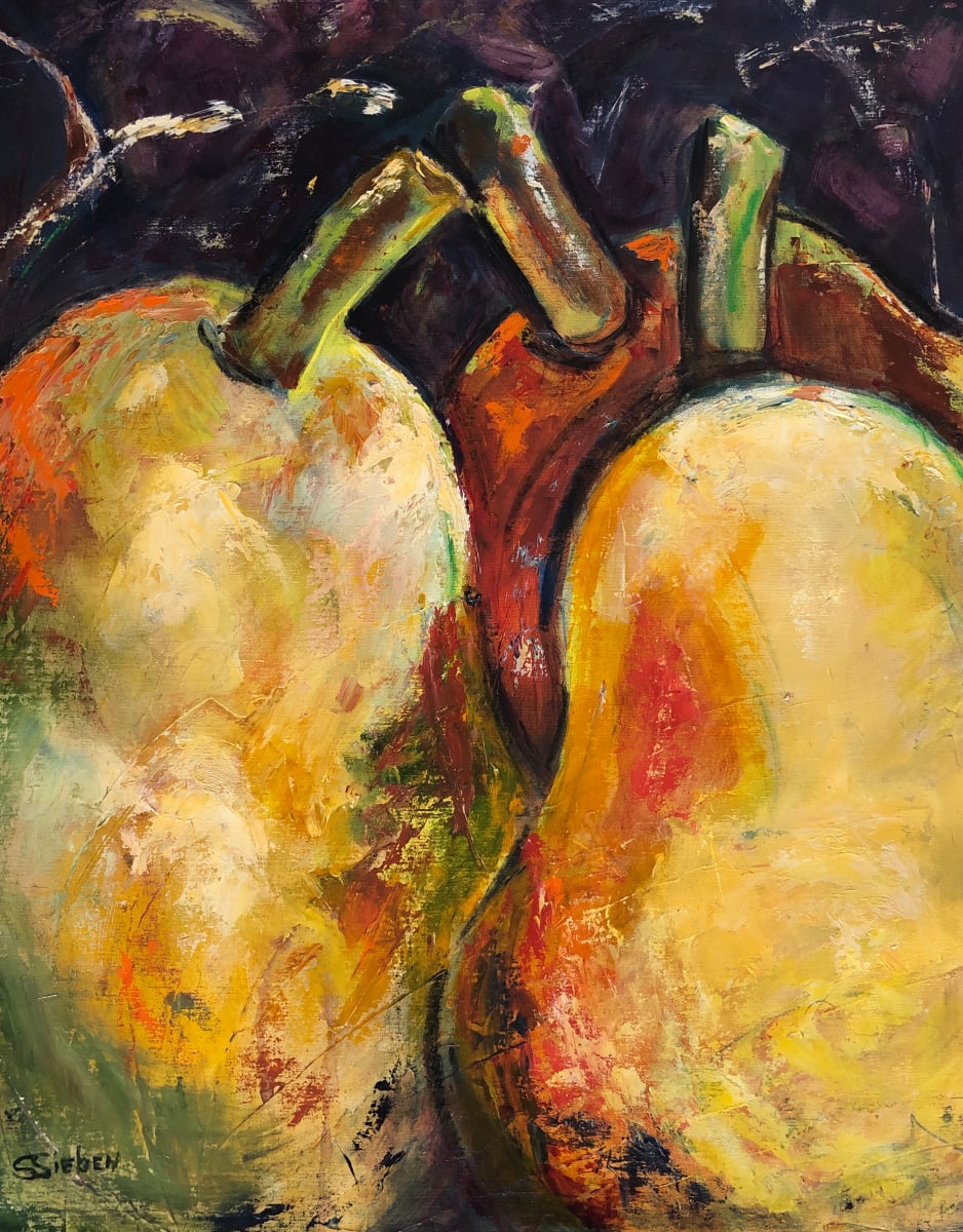 Three Pears by sharon sieben 