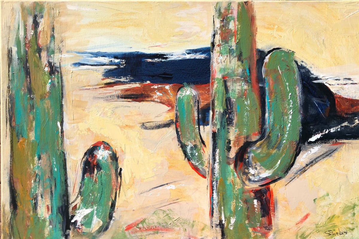 Saguaro Silhuettes by sharon sieben 