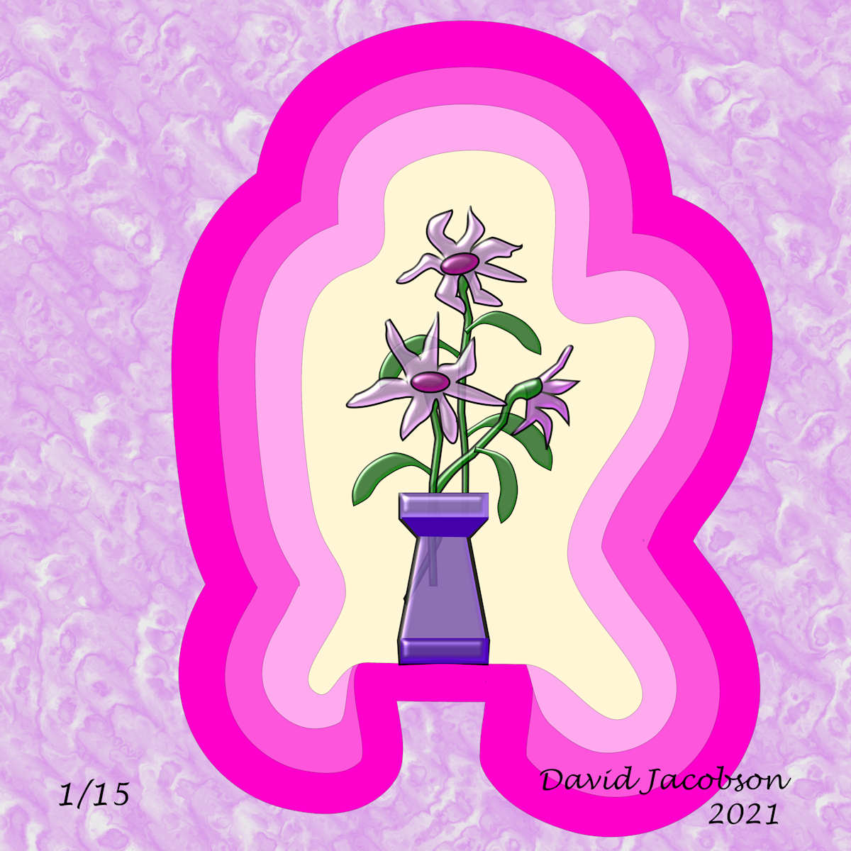 Flowers  #10 by David Jacobson  Image: A still life of flowers in a vase.