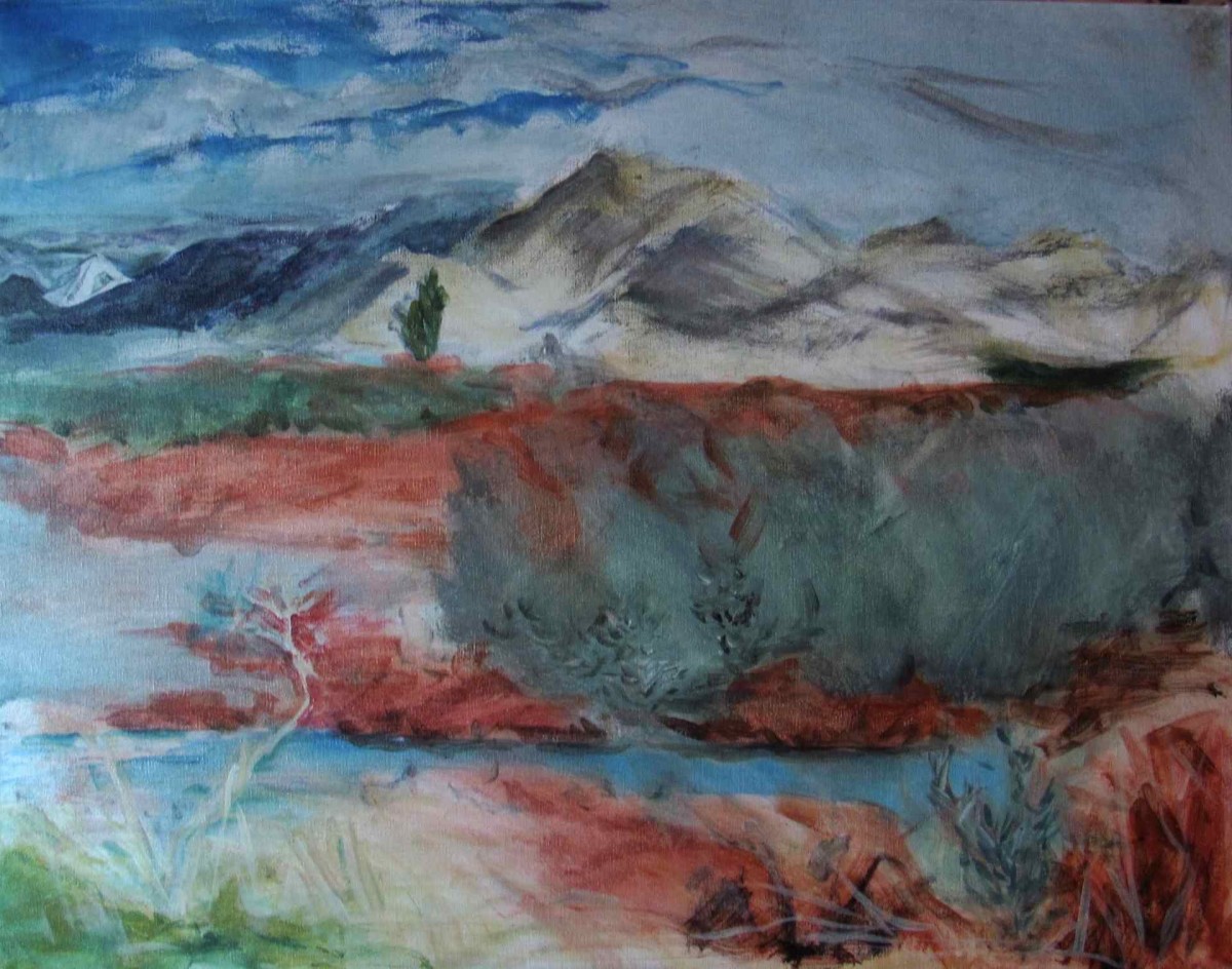 117- White Mountain & Red Dock/ Klamath Wildlife Refuge/ Stark Beauty by Katy Cauker 