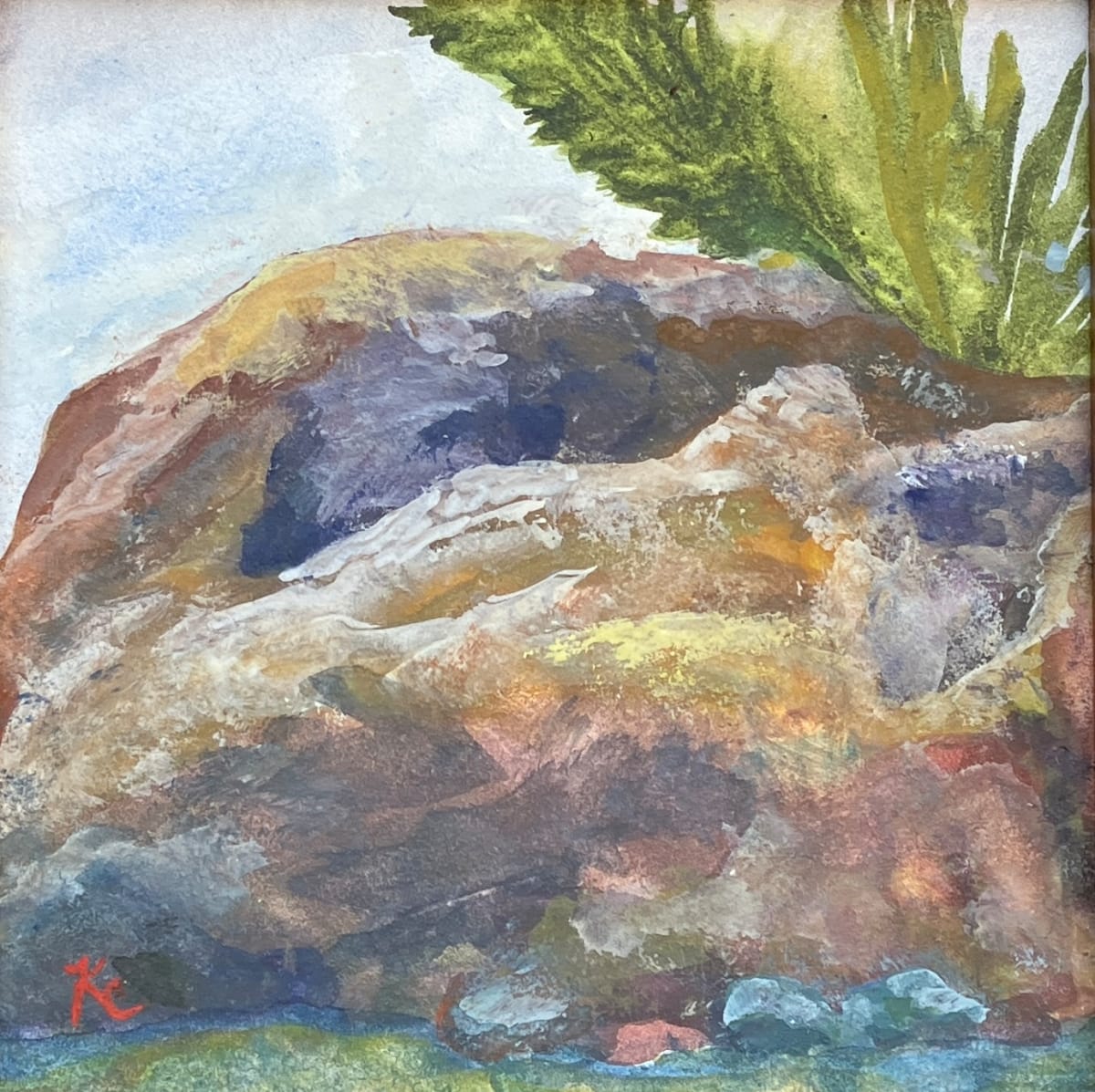 913- Clean Water - On thé S. Umpqua by Katy Cauker  Image: Boulders in the Clean Water of the South Umpqua