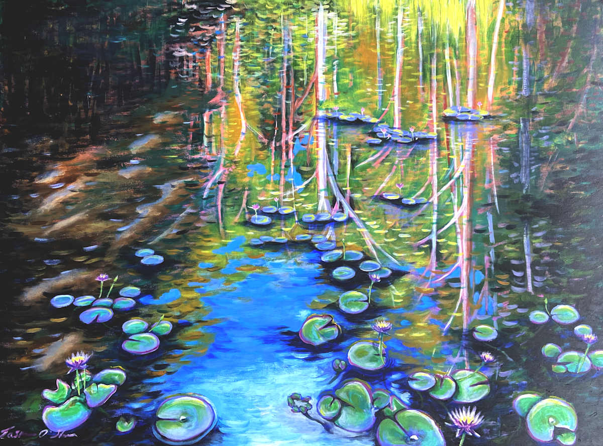 Lotus & Gum Trees by Jasmine O'Shea 