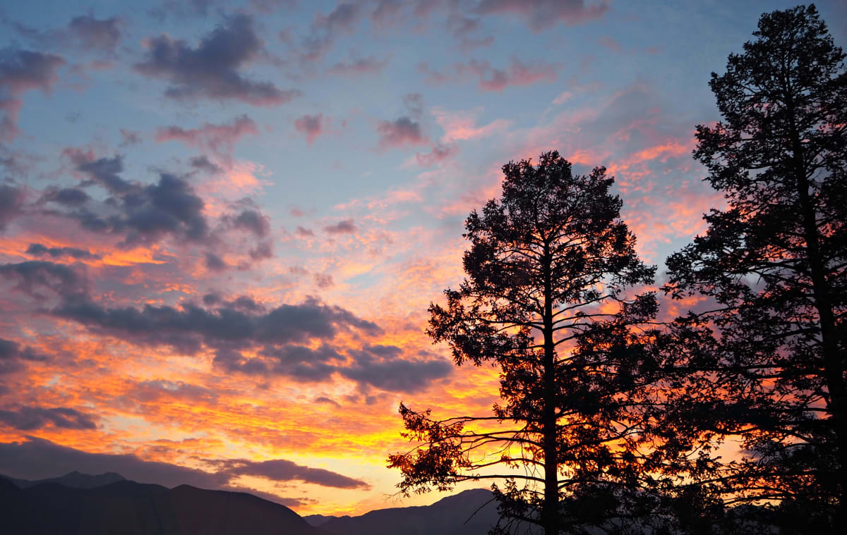 View from our window Autumn sunset by Carol Gordon 