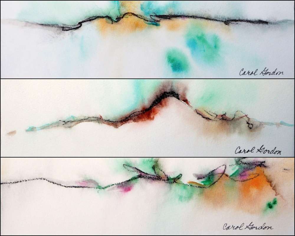 Heartfelt - Triptych by Carol Gordon 