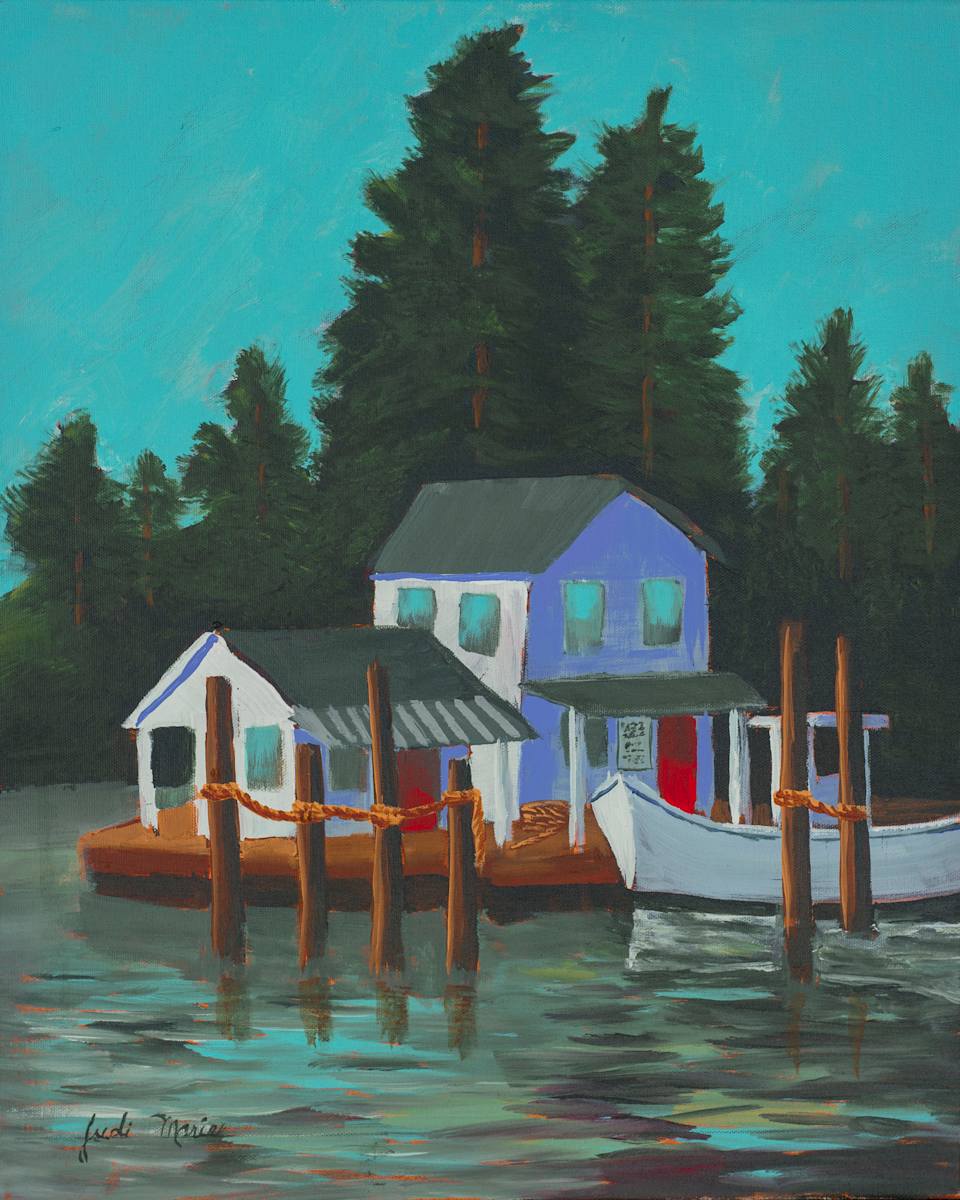 Jim's Bait Shop in the Pines by Judi Marie 