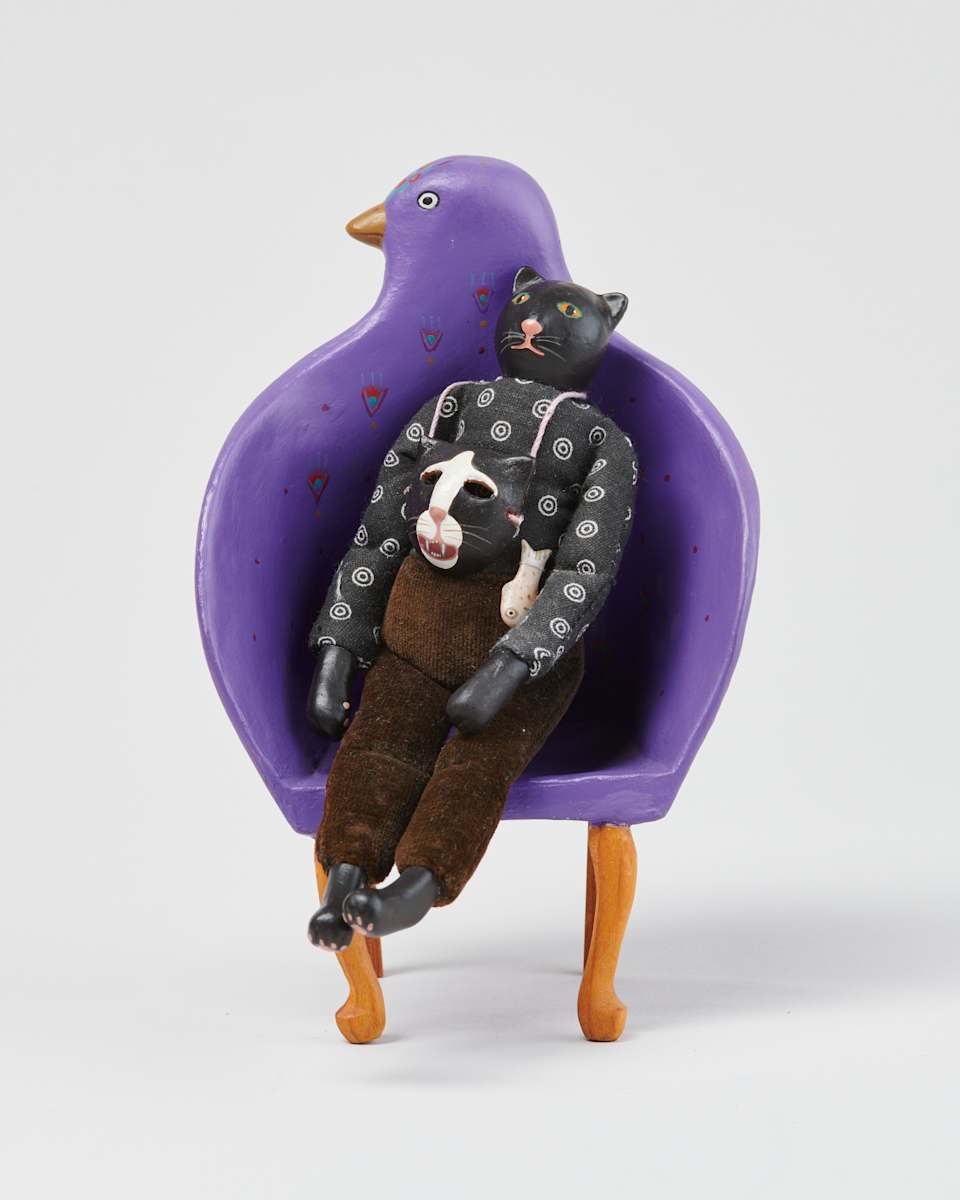 Cat/Bird Sculpture by Tracy Gallup  Image: Photo credit: Alexis Oltmer