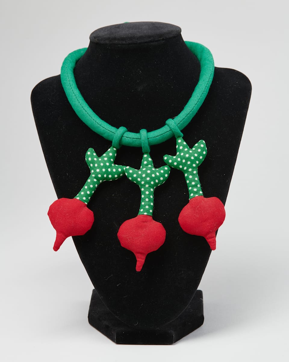 Radish Necklace by Maribeth Neil  Image: Photo credit: Alexis Oltmer