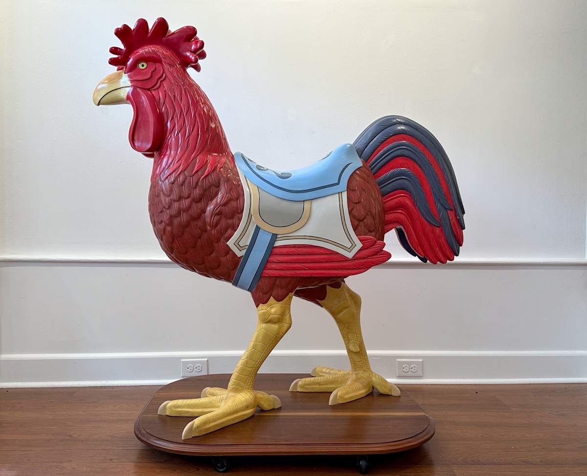 Joseph Cotler - Hand-Carved Basswood Rooster by Joseph Cotler 