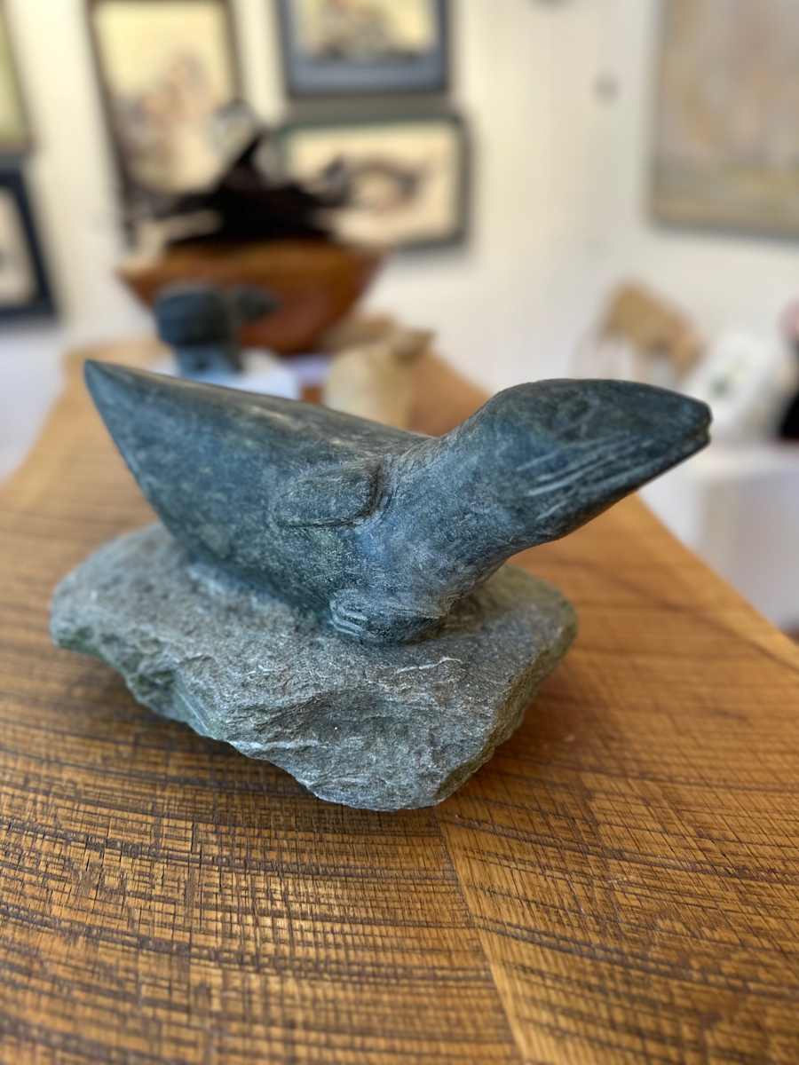 Basking Seal - Greenstone and Basalt by Richard Arnold 