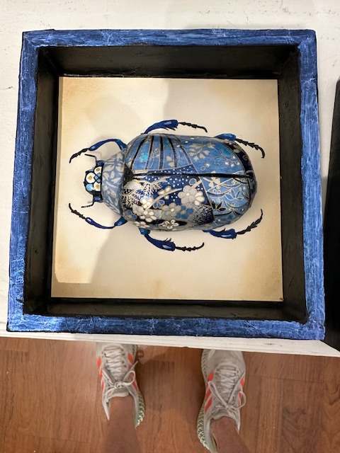 Paper Mache Bug - Blue by Dorothy Siemans, Image 1.