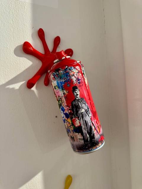 Red Spray Can Graffitti, Image 3.