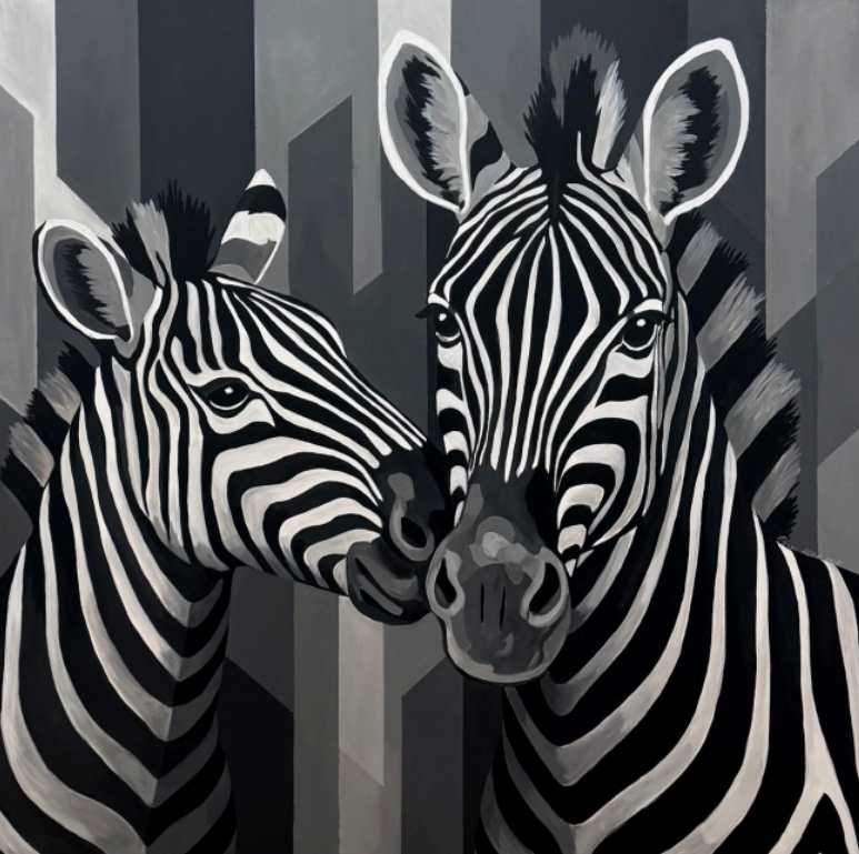 Two Zebras by Dejana Nezic 