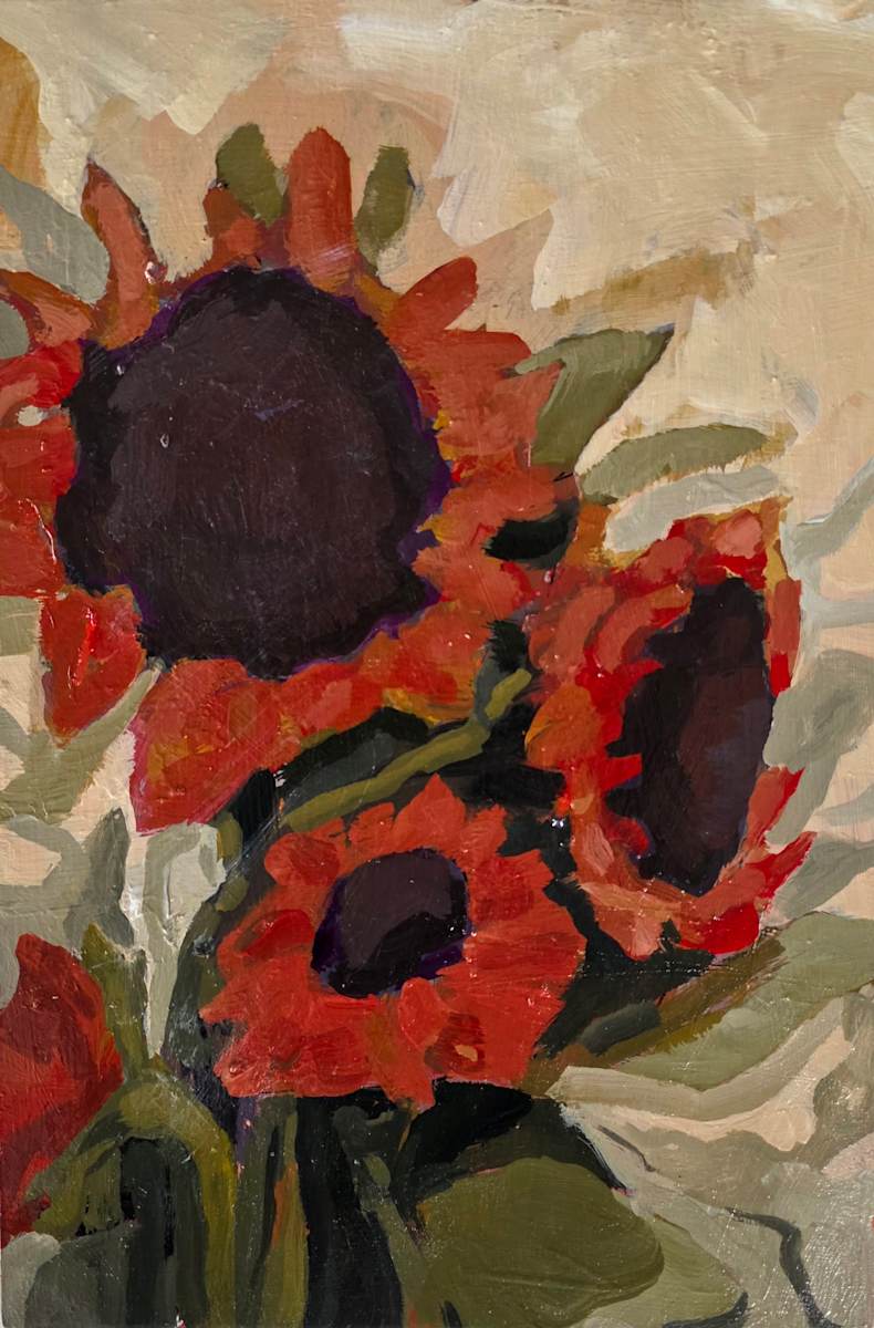 Orange/Red Sun Flowers by Kelly Willard, Image 1.